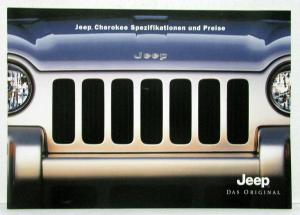 2004 Jeep Grand Cherokee Sales Brochure In German Text
