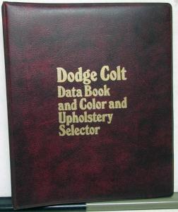 1975 Dodge Colt Dealer Album Data Book Color & Upholstery Selector Options
