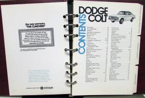 1975 Dodge Colt Dealer Album Data Book Color & Upholstery Selector Options