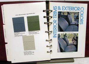 1975 Dodge Colt Dealer Album Data Book Color & Upholstery Selector Options