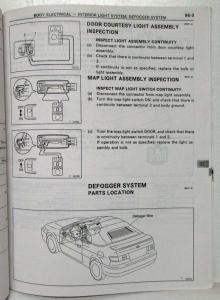 1996 Toyota Paseo Convertible Service Shop Repair Manual Supplement