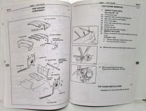 1996 Toyota Paseo Convertible Service Shop Repair Manual Supplement