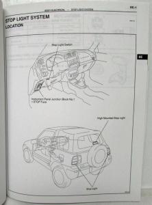 1998 Toyota RAV4 Soft Top Service Shop Repair Manual Supplement