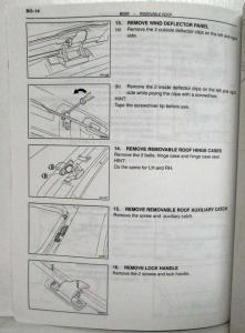 1998 Toyota RAV4 Soft Top Service Shop Repair Manual Supplement