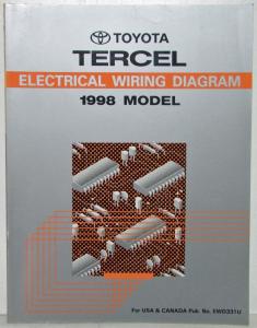 1998 Toyota Tercel Electrical Wiring Diagram Manual US & Canada
