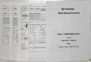 1998 Toyota Celica Service Repair Manual Plus Repair Manual Corrections US & CA