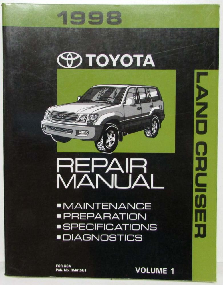 1998 Toyota Land Cruiser Service Shop Repair Manual Set Vol 1 & 2