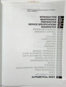 2002 Toyota RAV4 Service Shop Repair Manual Set Vol 1 & 2