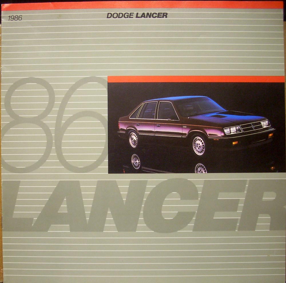 1986 Dodge Lancer & Lancer ES Color Dealer Sales Brochure Canada ORIGINAL