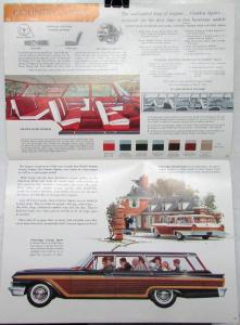 1961 Ford Fairlane Galaxy Station Wagon Color Sales Brochure Original