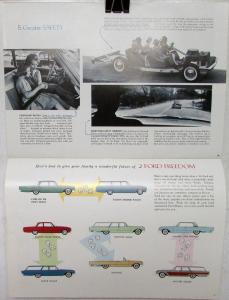 1961 Ford Fairlane Galaxy Station Wagon Color Sales Brochure Original