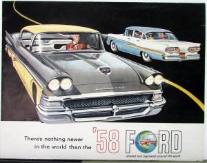 1958 Ford Fairlane Custom Wagon Skyliner Sunliner TBird CANADIAN Sales Folder