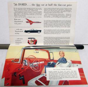 1956 Ford Fairlane Customline Mainline Station Wagons Sales Folder Rev 9 55 Orig