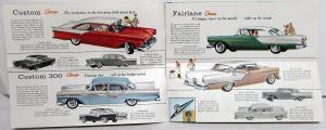 1957 Ford Custom & 300 Fairlane 500 Wagon Series Color Sales Brochure Original
