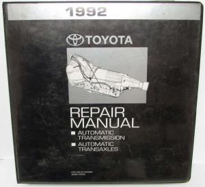 1992 Toyota Automatic Transaxle Service Repair Manual Folder Set