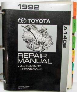 1992 Toyota Automatic Transaxle Service Repair Manual Folder Set