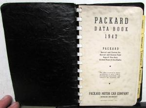 1942 Packard Dealer Data Book Sales Reference Manual 160 180 Custom Cars