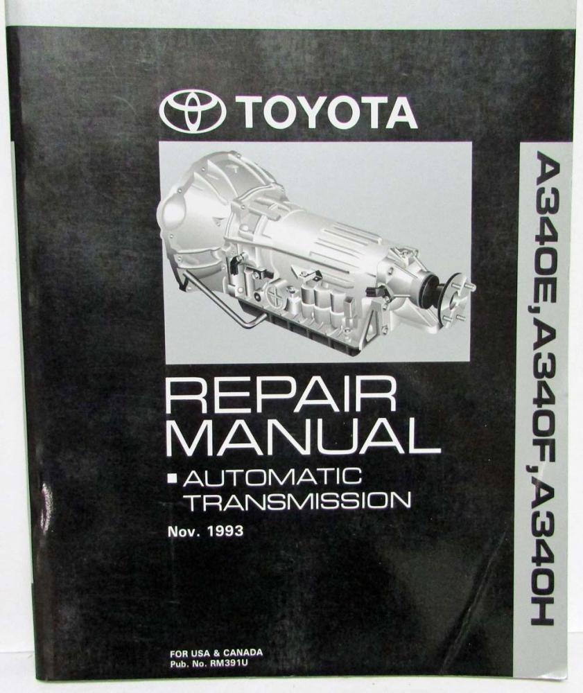 1993 Toyota Auto Transmission Service Repair Manual A340E-F-H Supra 4Runner