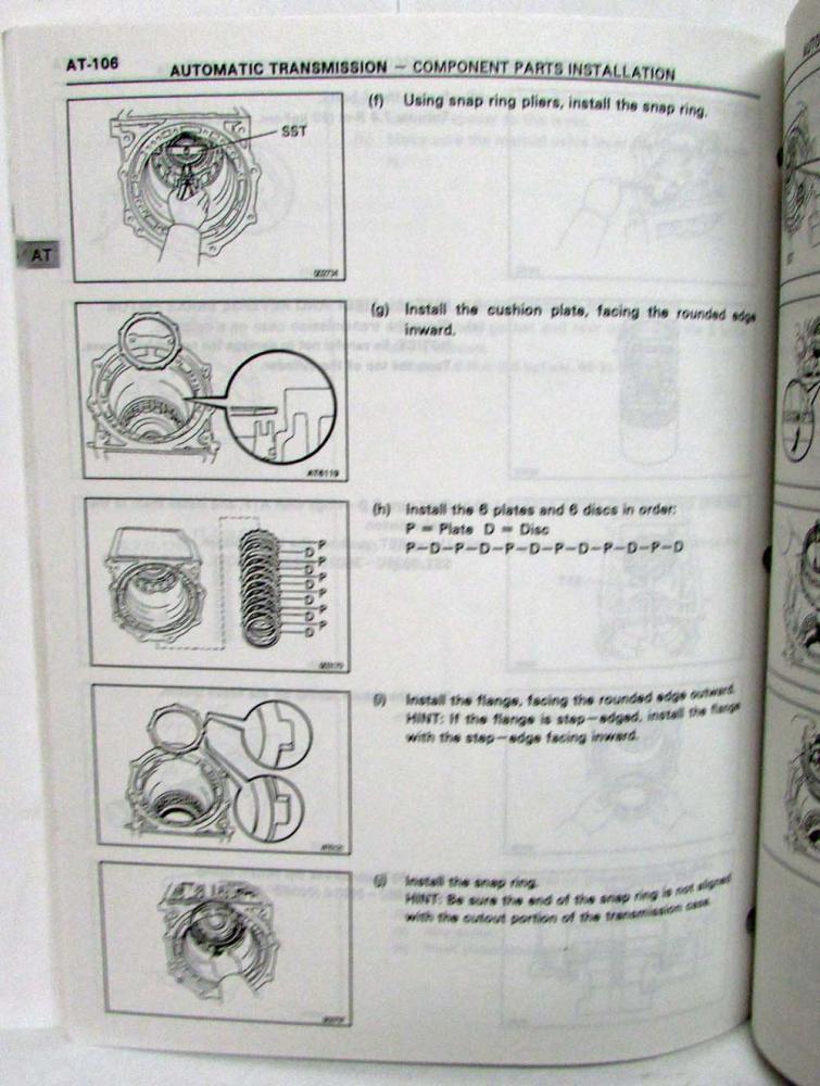 1993 Toyota Auto Transmission Service Repair Manual A442F Land Cruiser ...