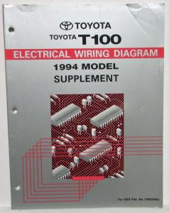 1994 Toyota T100 Electrical Wiring Diagram Manual Model Supplement