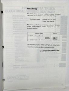 1995 Toyota Truck Electrical Wiring Diagram Manual US & Canada