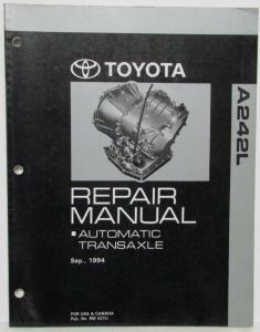 1994 Toyota Auto Transaxle Service Repair Manual A242L Tercel US & Canada