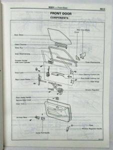 1987 1/2 Toyota Tercel Sedan Service Shop Repair Manual Supplement w Correction