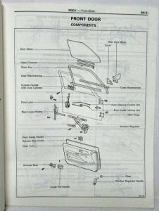 1987 1/2 Toyota Tercel Sedan Service Shop Repair Manual Supplement w Correction