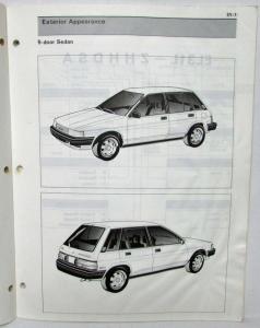 1987 Toyota Tercel Sedan EL31 Series New Car Features Manual