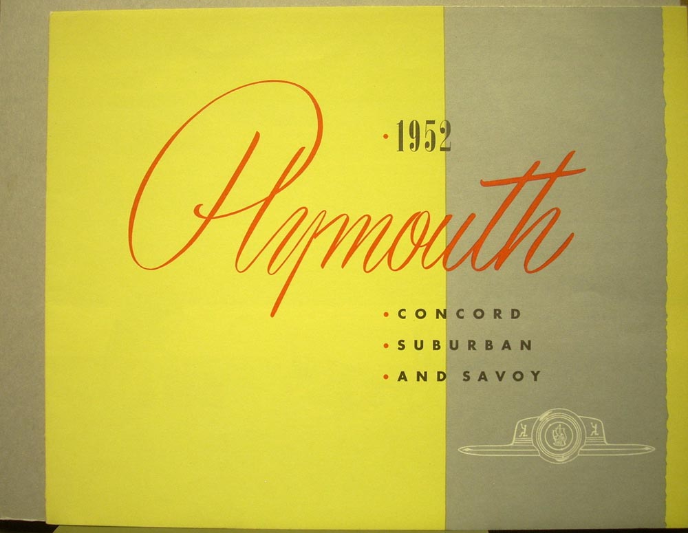 1952 Plymouth Concord Suburban Savoy CANADA Dealer Sales Brochure ORIGINAL