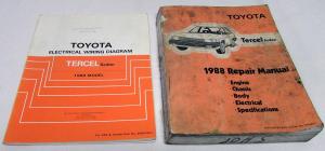 1988 Toyota Tercel Sedan Service Shop Repair Manual & Electrical Wiring Diagram