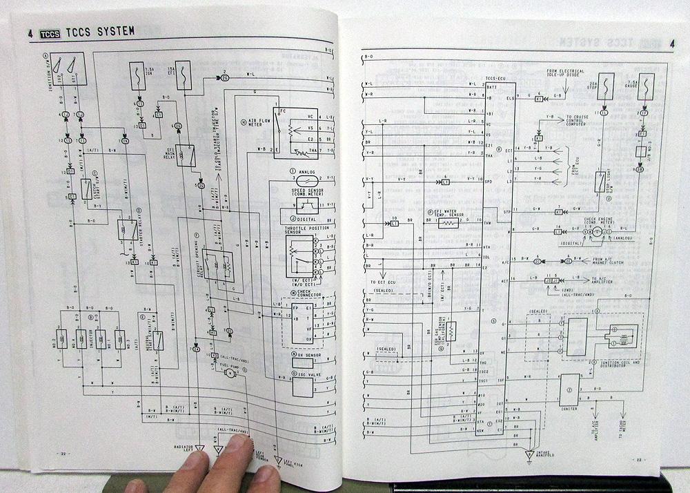 1988 Toyota Camry Service Shop Repair Manual Electrical Wiring Diagram