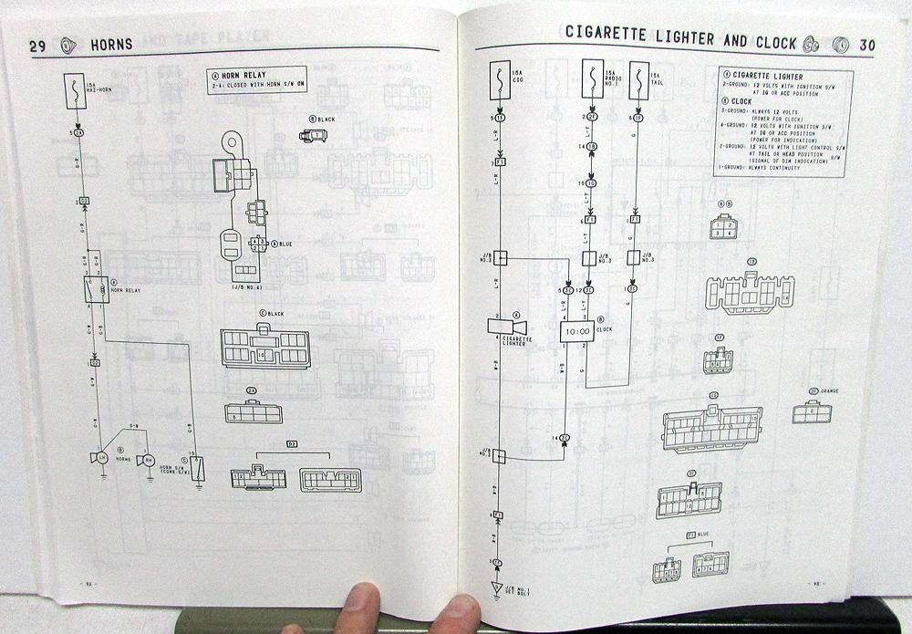 1988 Toyota Camry Service Shop Repair Manual Electrical Wiring Diagram