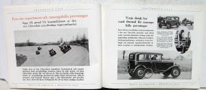 1929 Chevrolet Foreign Dealer Album Sales Reference Swedish Text Car Models Rare