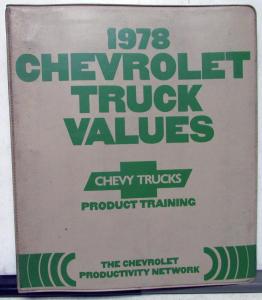 1978 Chevrolet Truck Dealer Salesmen Product Training Portfolio Data Pickup Van