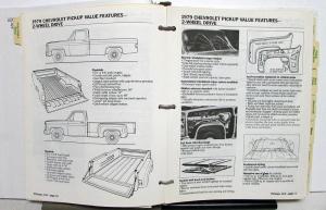 1979 Chevrolet Truck Dealer Salesmen Product Training Portfolio Data Pickup CK