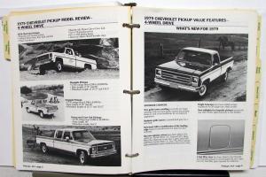 1979 Chevrolet Truck Dealer Salesmen Product Training Portfolio Data Pickup CK