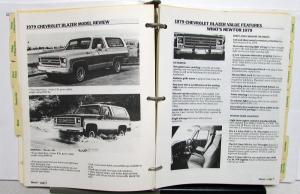 1979 Chevrolet Truck Dealer Salesmen Product Training Portfolio Data Pickup CK