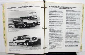 1979 Chevrolet Truck Dealer Salesmen Product Training Portfolio Data Pickup CK