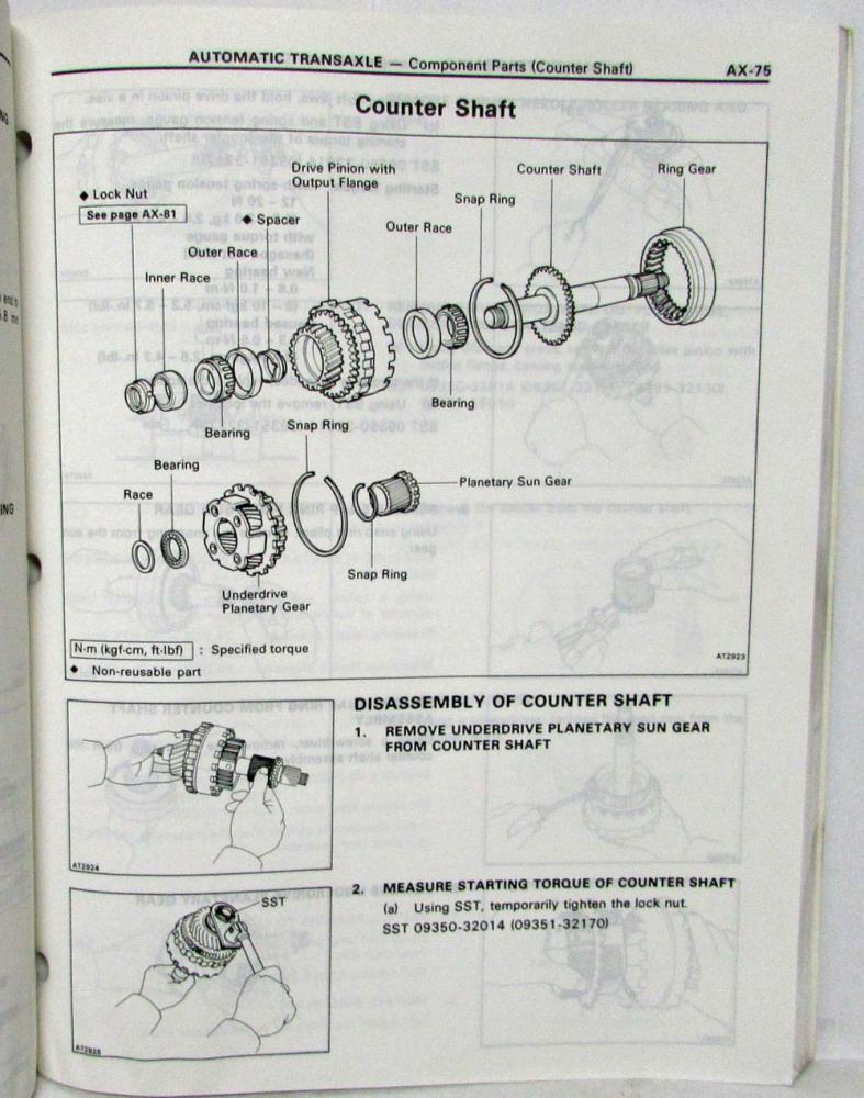 1992 Toyota Automatic Transmission Service Repair Manual A240L A241E A241H A243L