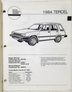 1984 Toyota Summary of New Technical Features Manual for Dealers