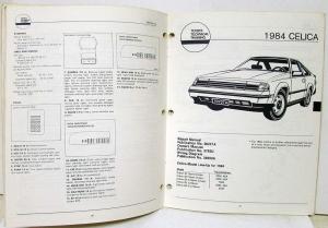 1984 Toyota Summary of New Technical Features Manual for Dealers