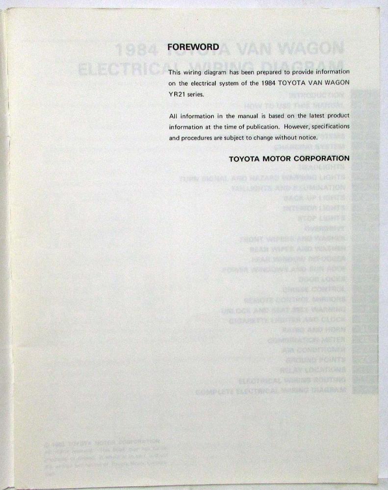Awe Inspiring 1984 Toyota Van Wagon Electrical Wiring Diagram Manual Us Canada Geral Blikvitt Wiring Digital Resources Geralblikvittorg Awe Inspiring 1984 Toyota Van Wagon Electrical Wiring Diagram Manual Us Canada Geral Blikvitt Wiring Digital Resources Geralblikvittorg