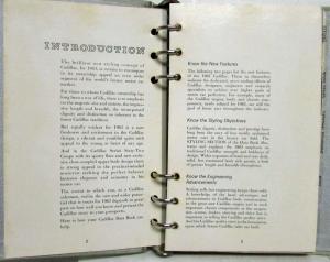 1963 Cadillac Dealer Data Book Sales Reference Manual Features Options Specs