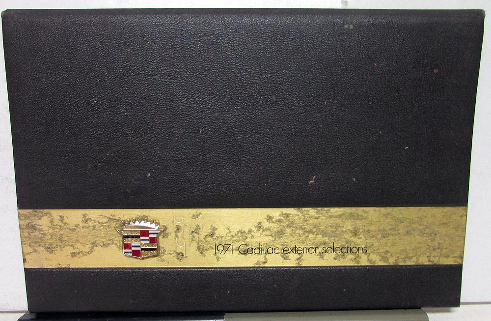 1971 Cadillac Dealer Album Exterior Selections Paint & Top De Ville Eldorado 75