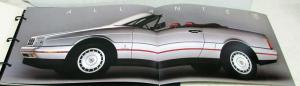 1988 Cadillac Allante Dealer Album Portfolio Features Options Specs Colors Rare
