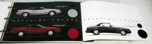 1988 Cadillac Allante Dealer Album Portfolio Features Options Specs Colors Rare
