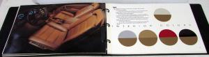 1988 Cadillac Allante Dealer Album Portfolio Features Options Specs Colors Rare