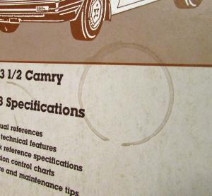 1983 Toyota & 83 1/2 Camry Summary of New Technical Features Manual for Dealers