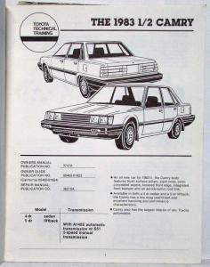 1983 Toyota & 83 1/2 Camry Summary of New Technical Features Manual for Dealers